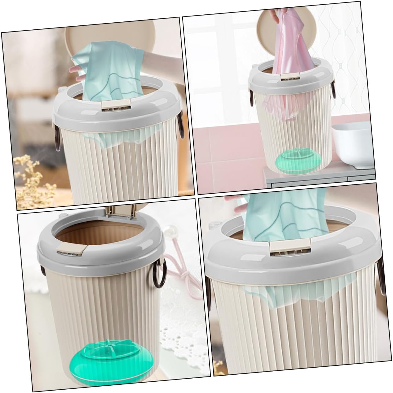 Veemoon Portable Mini Ultrasonic Washing Machine for Underwear and Clothes Compact Turbine Washer with USB Power Quick Clean Tool for Apartments Rvs and Condos Blue