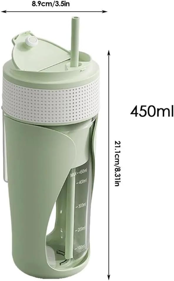 Portable Blender Cup with Ice-Crushing Fruit Veggie Juicer Cup for Home Camping
