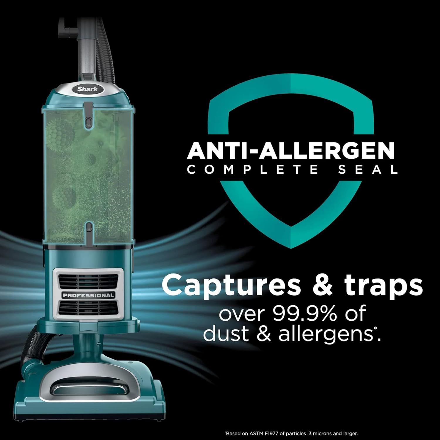 Shark CU512 Lift-Away XL Upright Vacuum with Crevice Tool, Teal (Renewed)