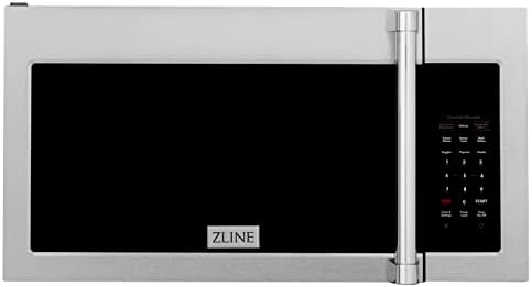 ZLINE 30 in. 1.5 cu. ft. Over-The-Range Microwave in Satin Stainless Steel with Traditional Handle and Set of 2 Charcoal Filters (MWO-OTRCFH-30-SS)