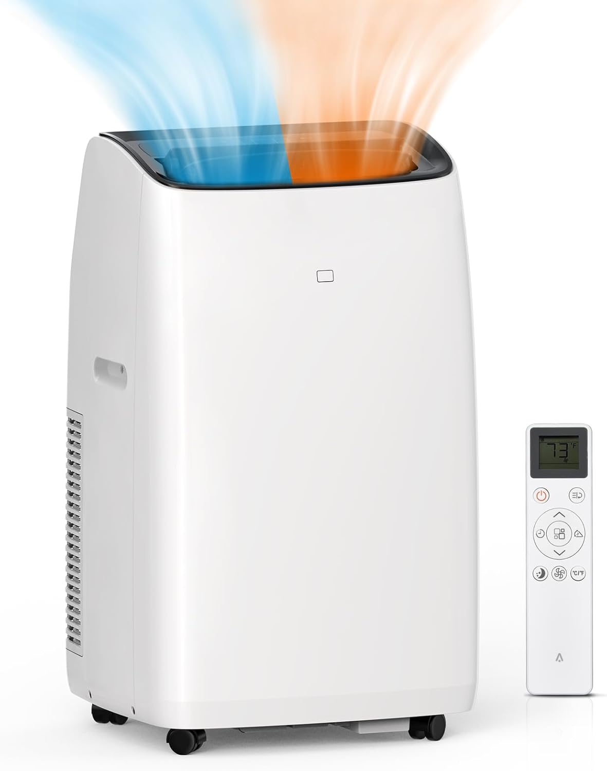 14000 BTU Inverter Air Conditioner for Rooms up to 750 Sq. Ft, 4-in-1 Portable AC Unit, Cooler, Heater, Dehumidifier & Fan, Sleep Mode 42dB, Dual Hose Portable AC with Window Kit & Remote Control