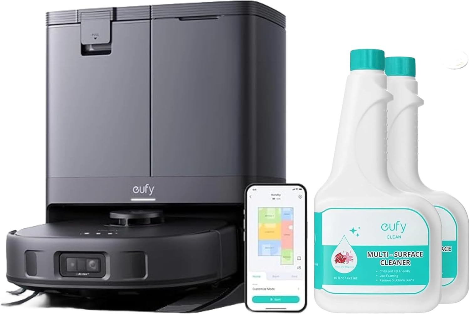 eufy Robot Vacuum X10 Pro Omni + Official Hard Floor Cleaner*2