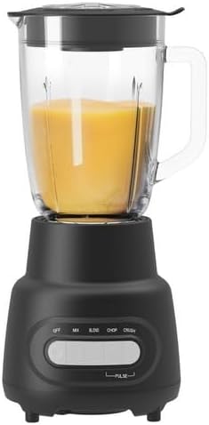 Glass Jar 5 Speed Blender With 6-Cup Jar (48Oz) Capacity, New, Stainless Steel Blade, Dishwasher-Safe Glass Jar