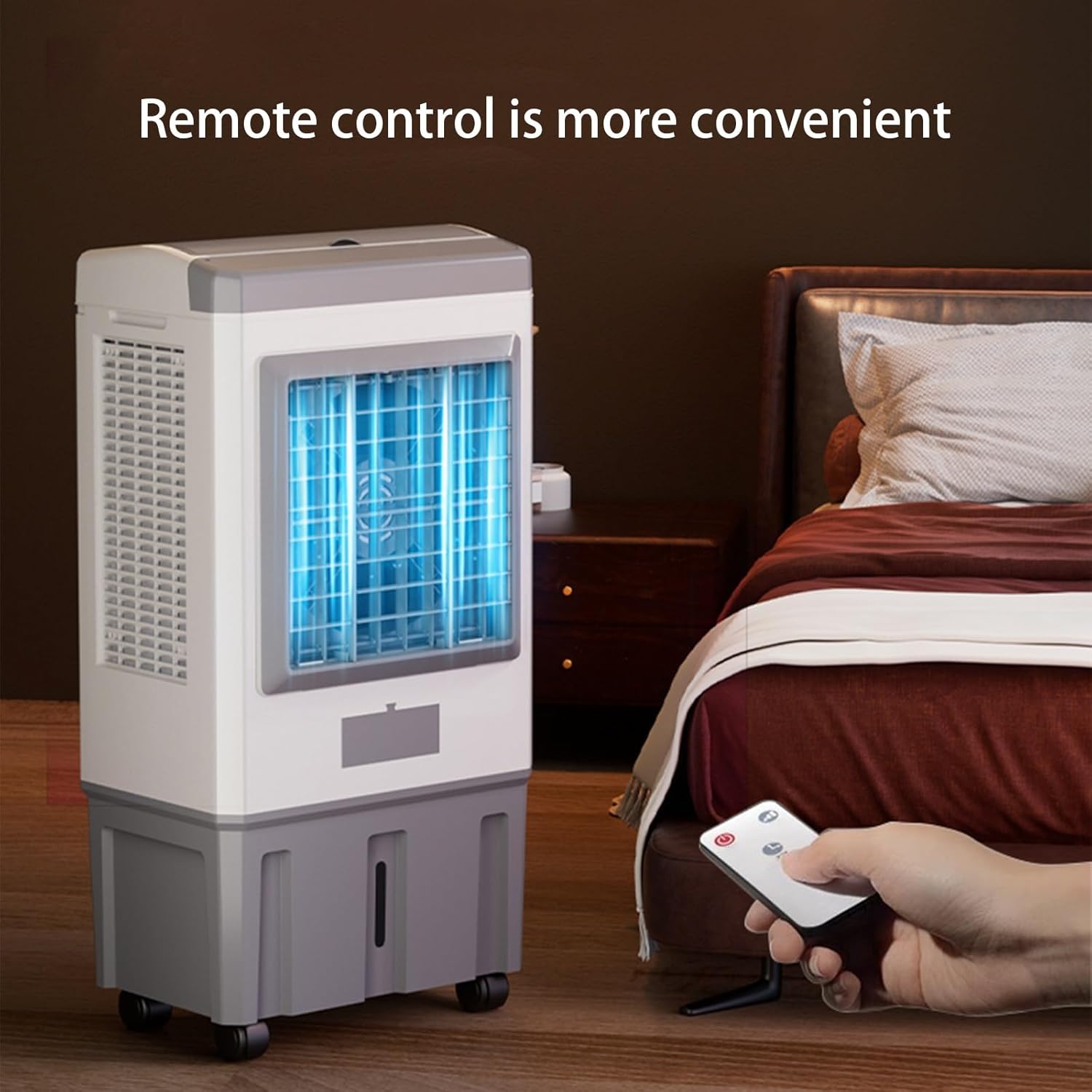 3 in 1 Evaporative Air Cooler, Portable Swamp Cooler with 3 Speeds and Ice Packs, Portable Air Conditioner for Factory Office Room(60 * 40 * 120cm)