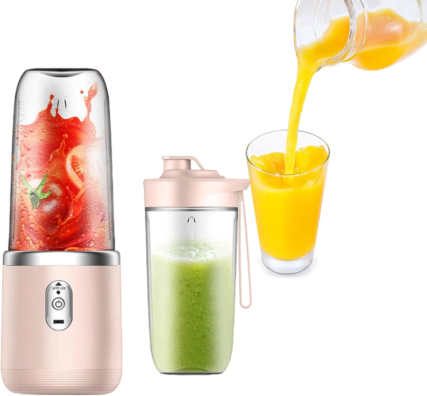 Portable Blenders Cup Juices Extractors Cup Juicing Cup Juices Making Cup Blenders Cup Suitable for Office and Travel