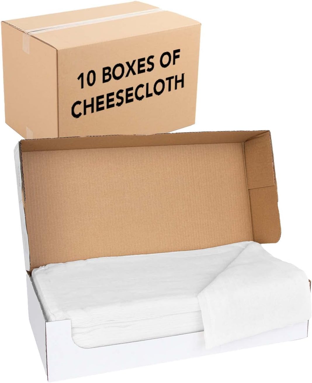 Arkwright Cheese Cloth for Straining - (Case of 10) 100% Natural Cotton Grade 40 [Medium, Loose Weave] Bleached Cheesecloth Table Runner for Wedding, Bridal, and Event Decoration, 3 x 210 ft, White