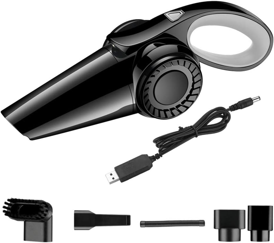 Cordless Handheld Vacuum Cleaner with Light and HEPA Filter, Car Vacuum, High Power 120W 4500PA Stronger Suction for Car Home Pet Kitchen Office,Black (Grey)