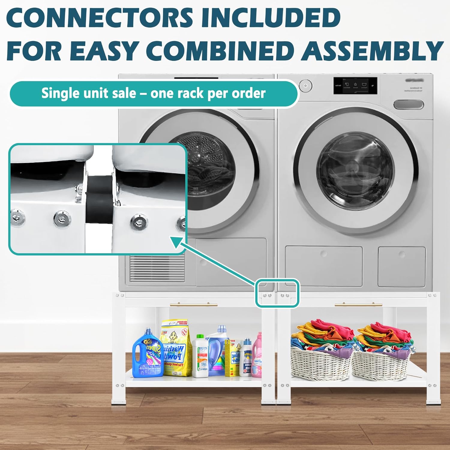 Royxen Washer and Dryer Pedestals with Drawer,29