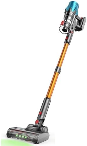 550W Ultra Powerful Cordless Vacuum Cleaner, 40-Min Runtime with Automatic Dust Detection, Bagless for Carpets Hard Floors