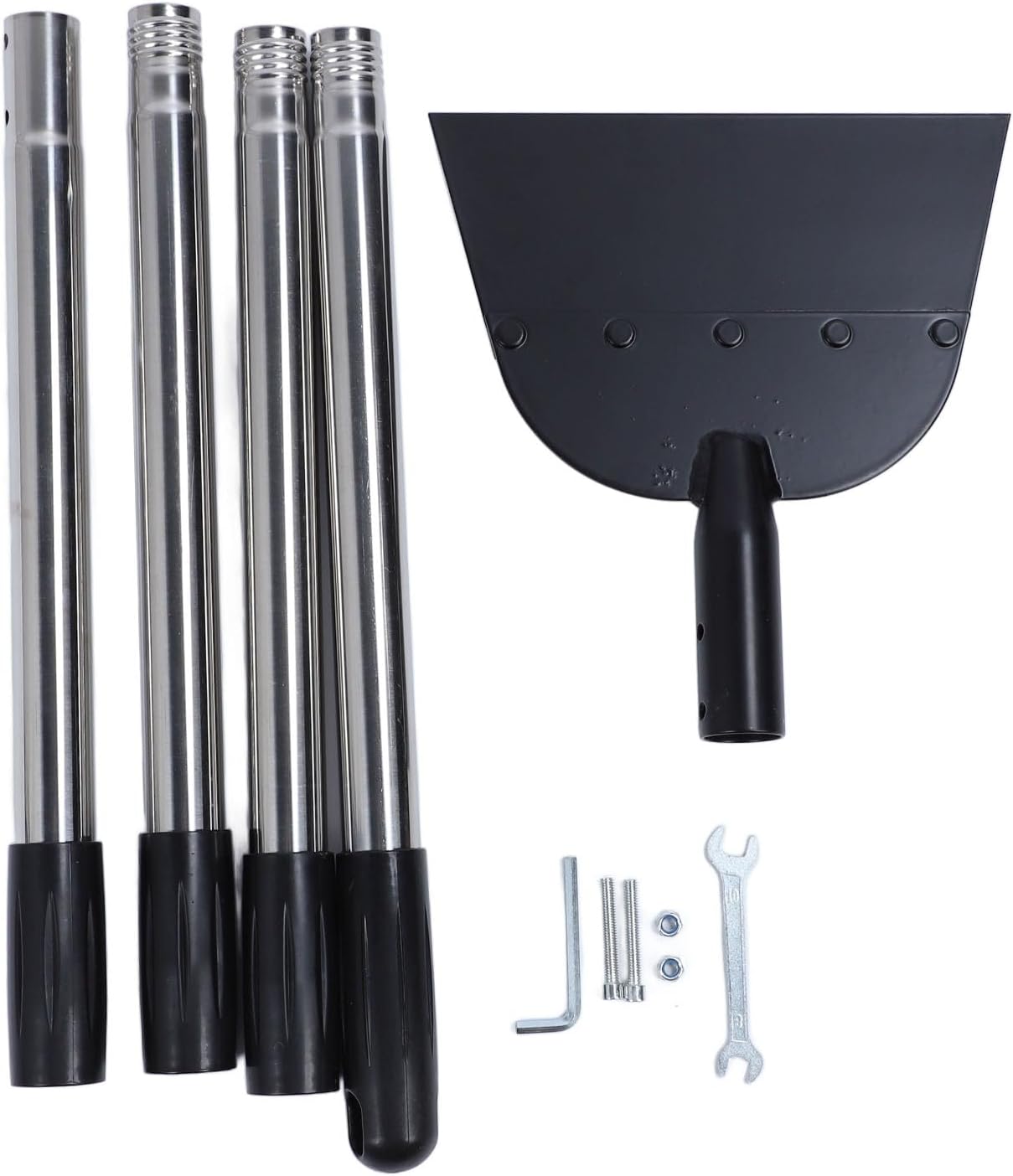 Snow Shovel Ice Scraper Detachable Long Handle Flat Shovel Snow Ice Chopper Ice Removal Tool for Walkway Driveway Road Cleaning