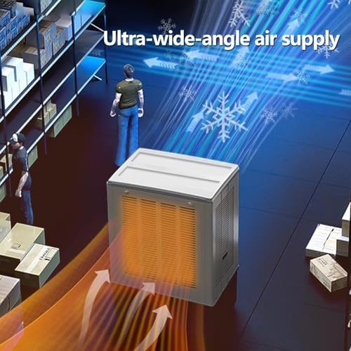 Portable Evaporative Air Cooler - 3 Speed Swamp Cooler, 30L/7.9GAL Air Conditioner for Outdoor & Commercial Use, Energy Efficient Cooling Solution