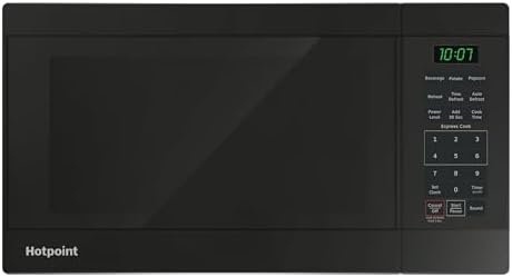 Hotpoint RES1072DTBB 0.7 Cu. Ft. Capacity Countertop Microwave Oven, Black