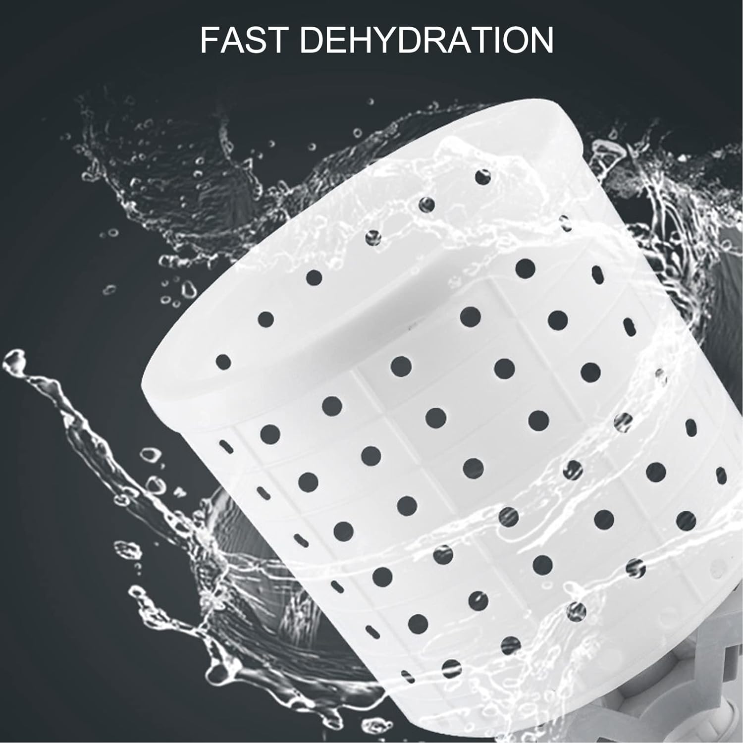 GLOGLOW Laundry Washer Manual Dewatering Machine, Hand Pull Clothes Dehydrator, 2500RPM, ABS Material, for Dormitory and Small Loads, 4000g Home Appliances (Apricot)