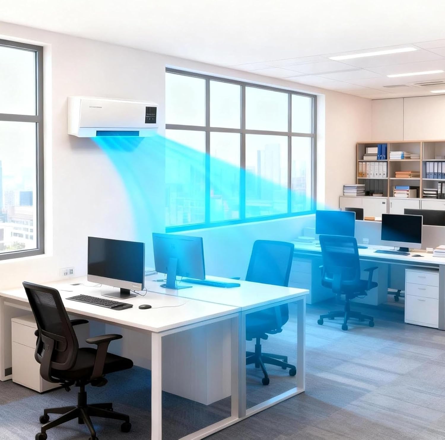 2 In1 Mini Wall Mounted Air Conditioner Fan, Portable Cooling And Heating Air Conditioners Heating System for Bathroom Office Bedroom RV, Ac and Heater Combo Unit(Red)