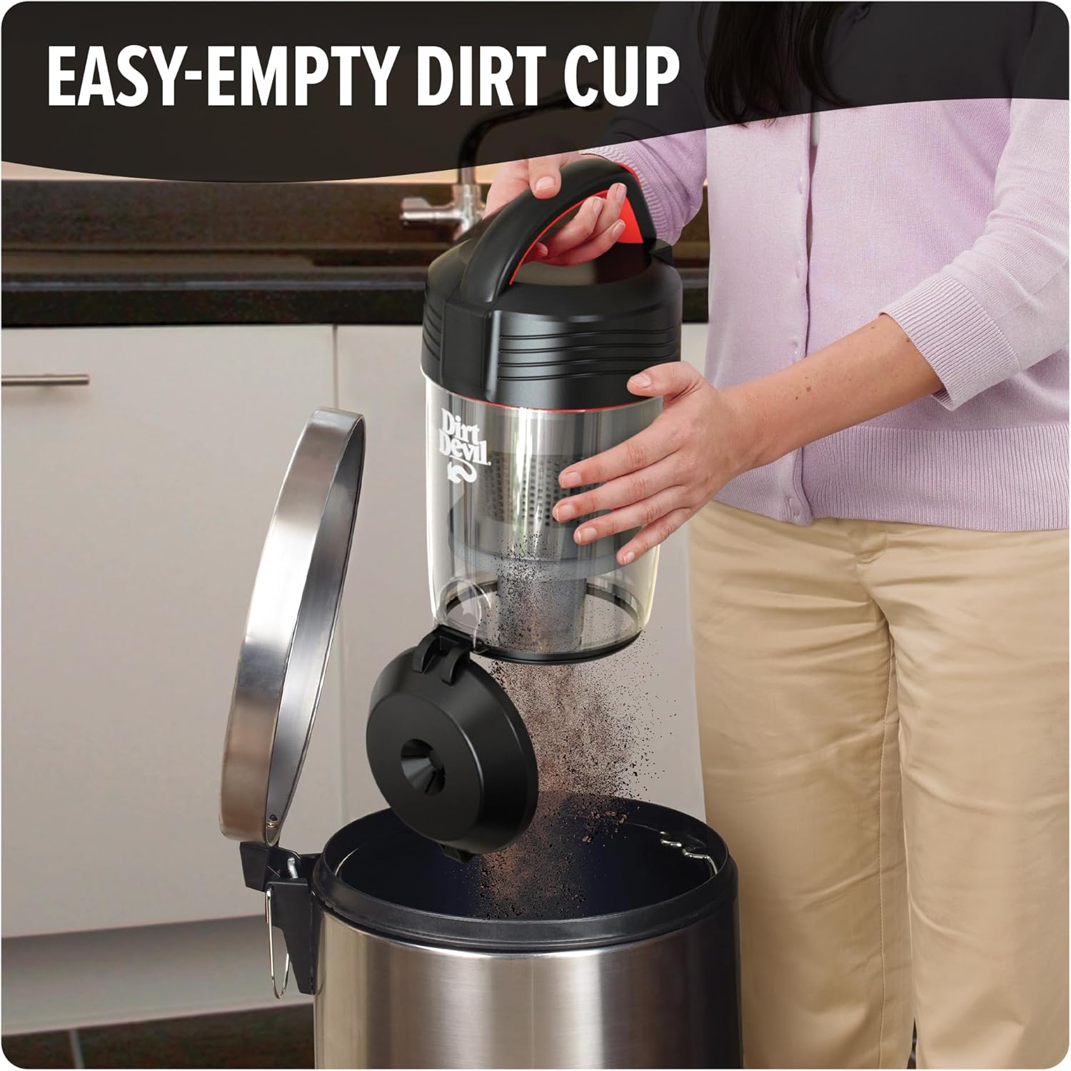 Dirt Devil Bagless Canister Vacuum Cleaner with Cord Rewind for Carpet and Hard Floors, Lightweight, Powerful Suction with Versatile Tools, Corded Canister Vacuum Cleaners for Home Use