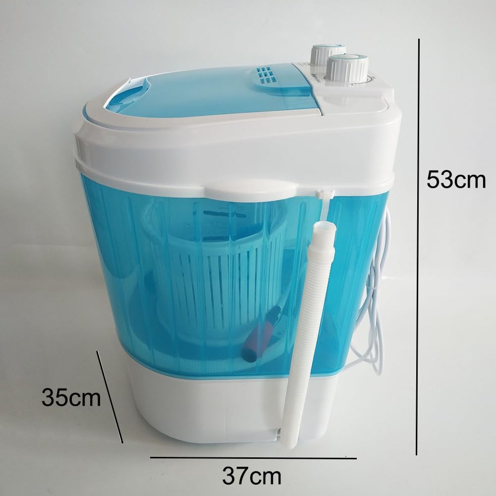 Compact Electric Single Barrel Shoe Washer, 4.5Kg Capacity Rotary Washer Dryer, Freestanding Shoe Washer, Top Loading Washing Machine, 2 in 1 Mini Single Barrel Washing Machine