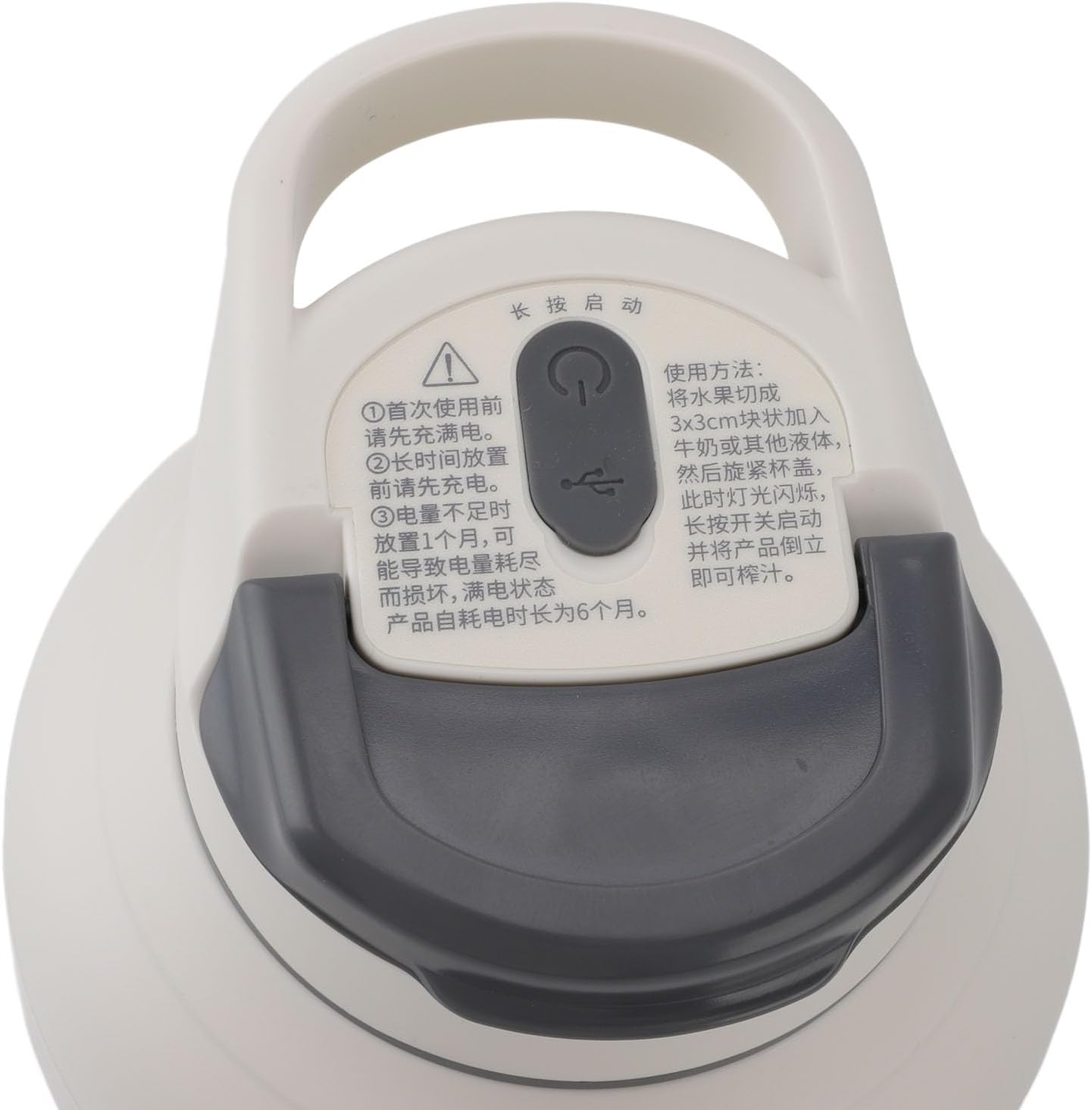 Diydeg Portable Juicer, 800ml Blender Cup, Portable Blender with 3000mAh Battery, Ergonomic Handle, Blender for Home, Sports, Office, and Travel (Gray)