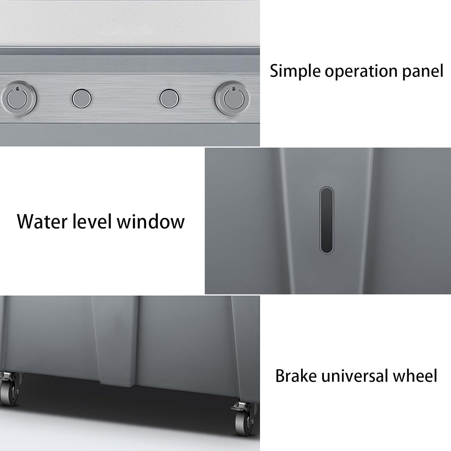 Evaporative Air Cooler, Swamp Cooler Air Conditioner with 6 Ice Packs, 3-Speed Portable Air Conditioner for Factory Room(73 * 44 * 136cm)