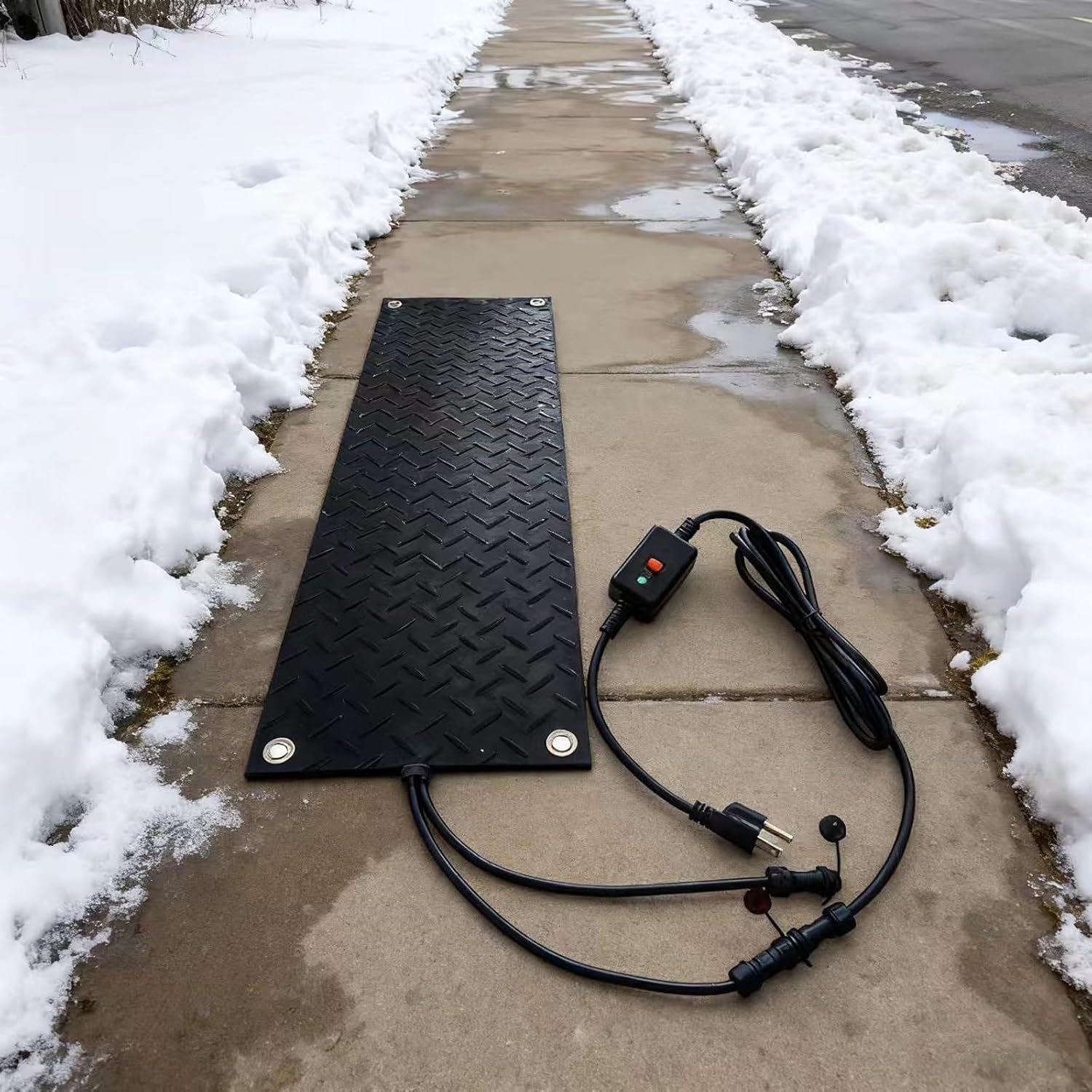 Entrance Heating Snow-Melting pad, Anti-Slip Winter Outdoor Snow pad, Winter Snow Removal and ice-Melting Products(60x400cm/23.6x158in)