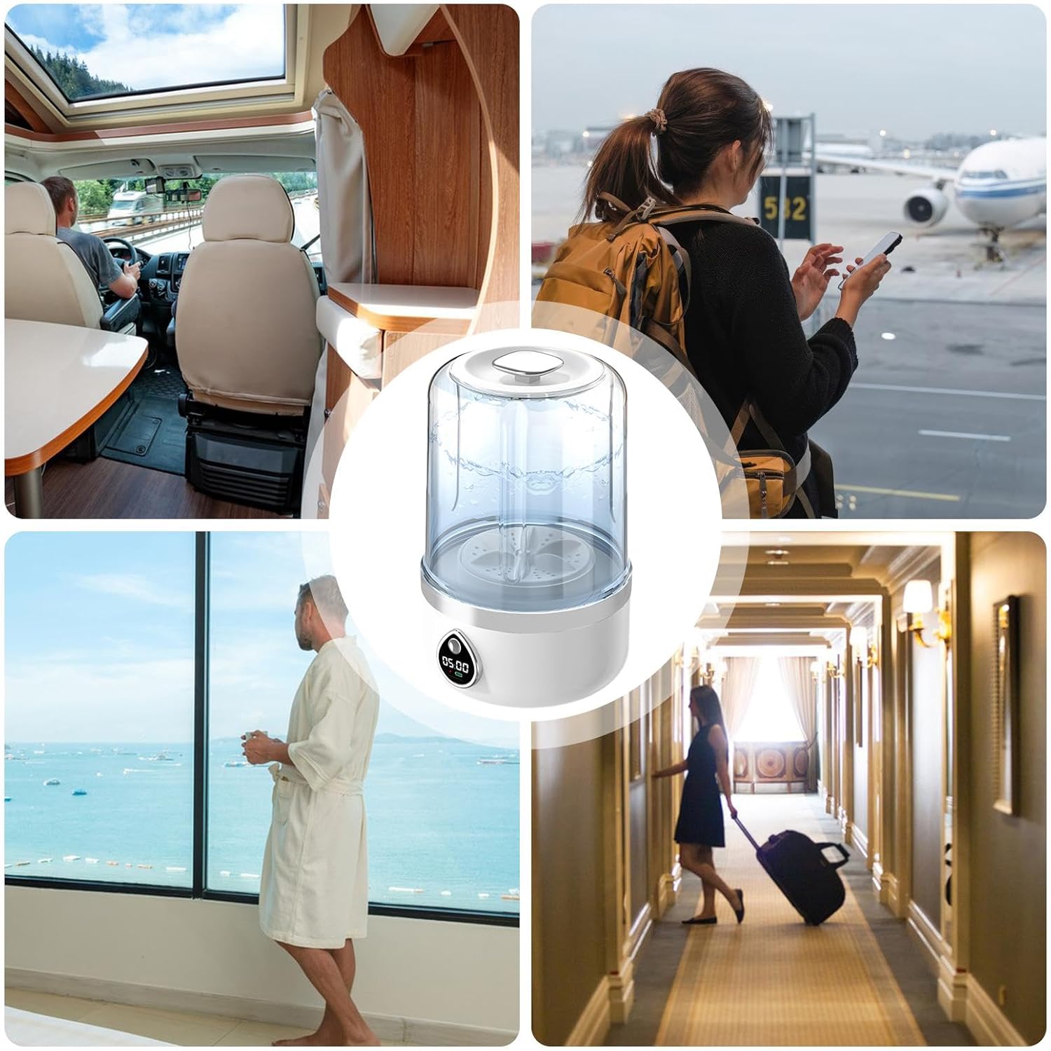 Underwear Washing Machine - Small Portable Laundry Tool | USB Powered Compact Clothes Cleaner For Socks Baby Kids Dorm Apartment Camping Travel | Deep Clean Effective Garment Washer Home Accessories