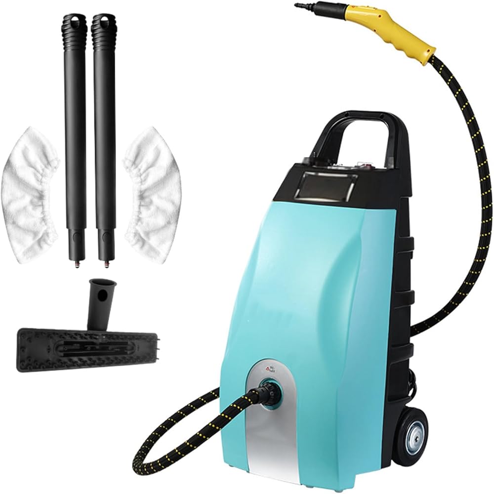 3.5L High - Temp Steam Engine Cleaner: 3000W high Power, 4-5Bar high Pressure + 150℃ high Temperature steam (core reaches 180℃), 40 Seconds Fast Heating Blue