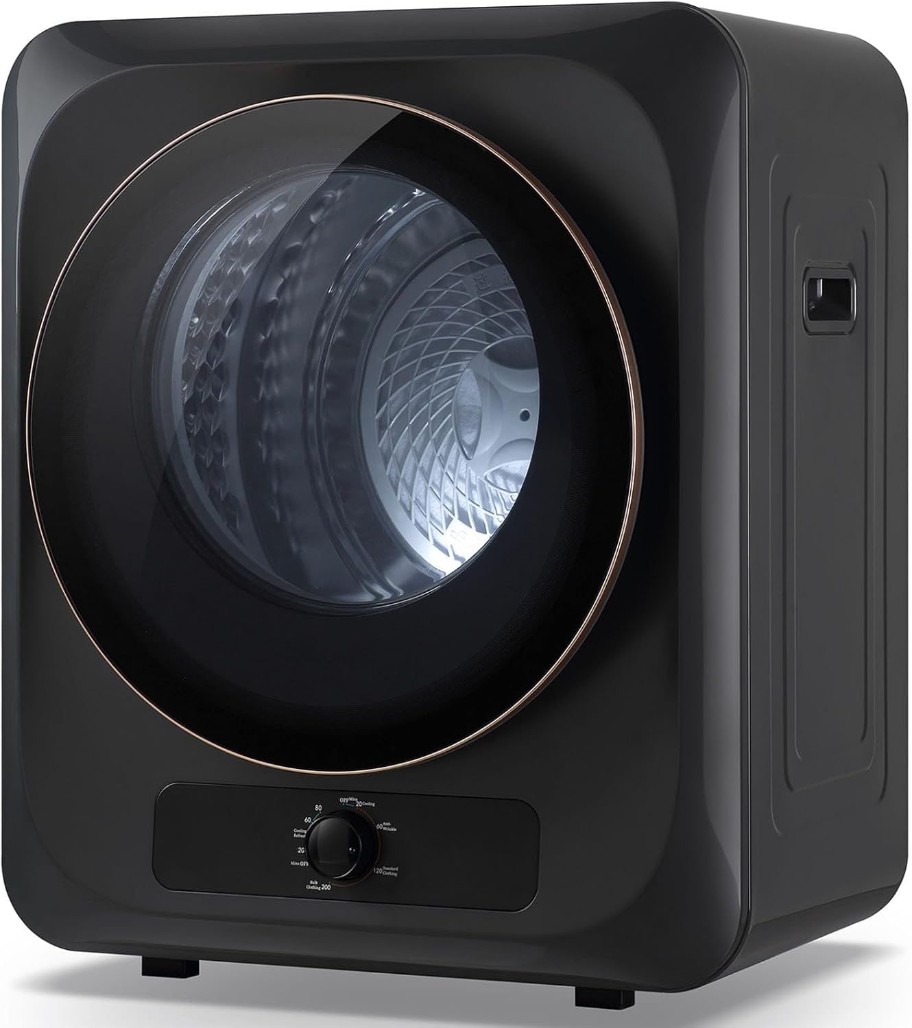 Auertech 1.5 Cu.Ft Portable Clothes Dryer, 850 W Front Load Electric Dryer Machine with Stainless Steel Drum, Simple Control Knob, Compact Tumble Dryer for Laundry Apartment, Dorm, RV, Grey