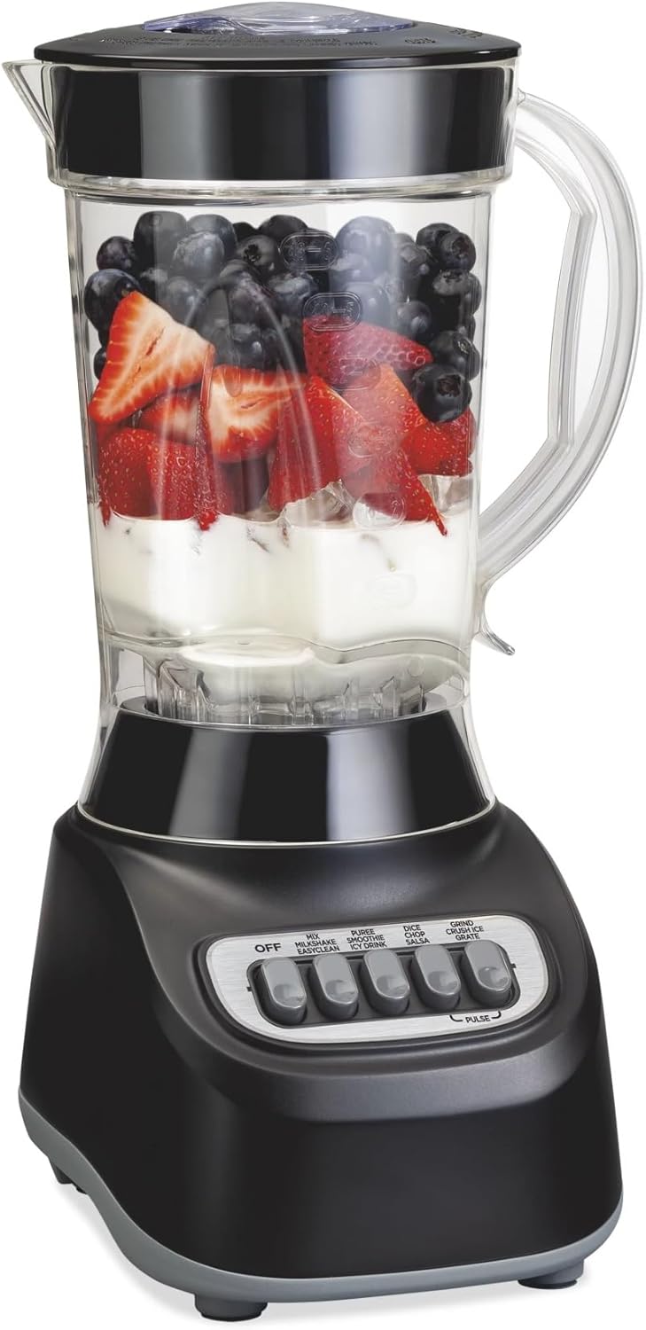 AdoSia Smoothie Blender, 48 oz Jar, 12 Blending Functions, New (Color : Black)