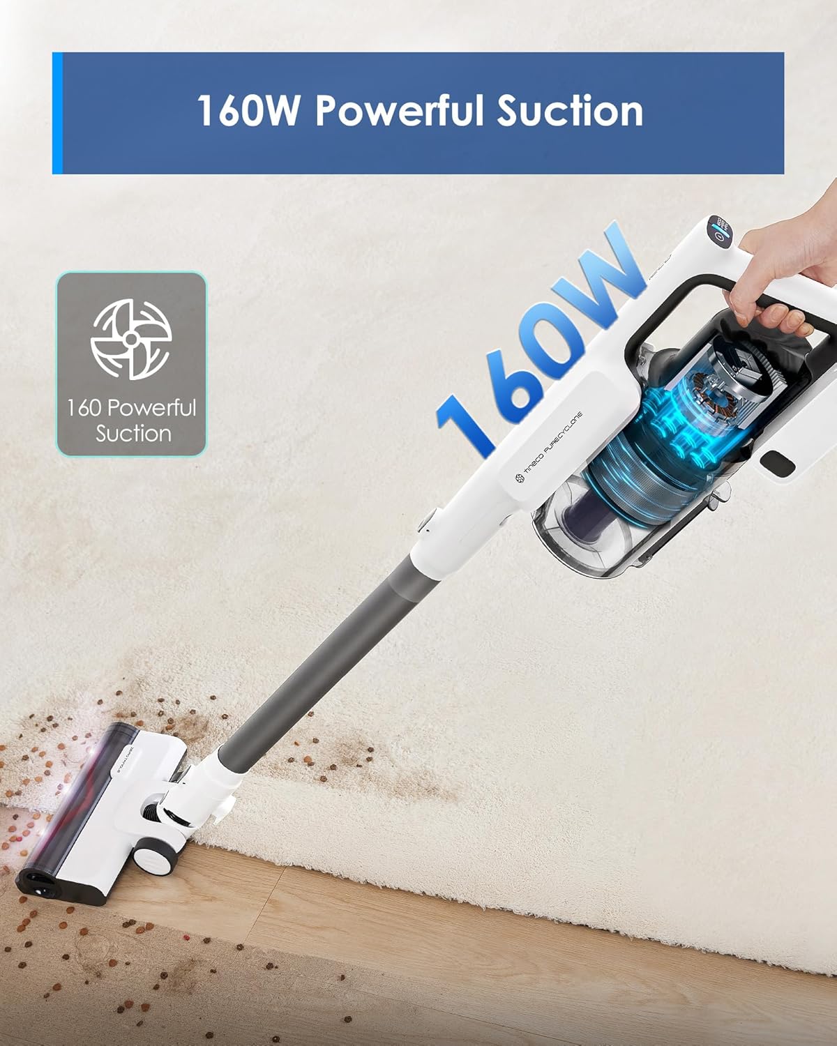 Tineco A30S Cordless Stick Vacuum Cleaner, 160W Suction, 60Min Runtime & iFLOOR 3 Breeze Complete Wet Dry Vacuum Cordless Floor Cleaner