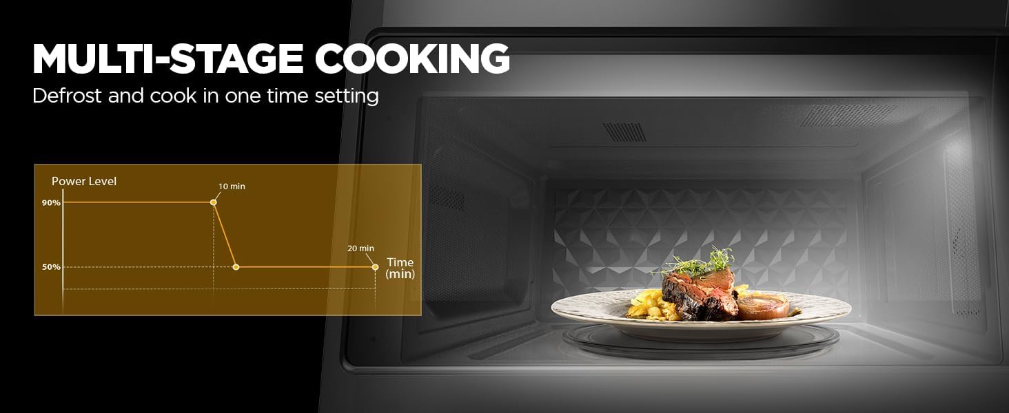 BLACK+DECKER Over the Range Microwave Oven with Vent and One-Touch Auto Cooking, 1.7 cu. ft. OTR Over Stove Microwave, Stainless Steel, 1000 Watts, EM044K6CE-SS