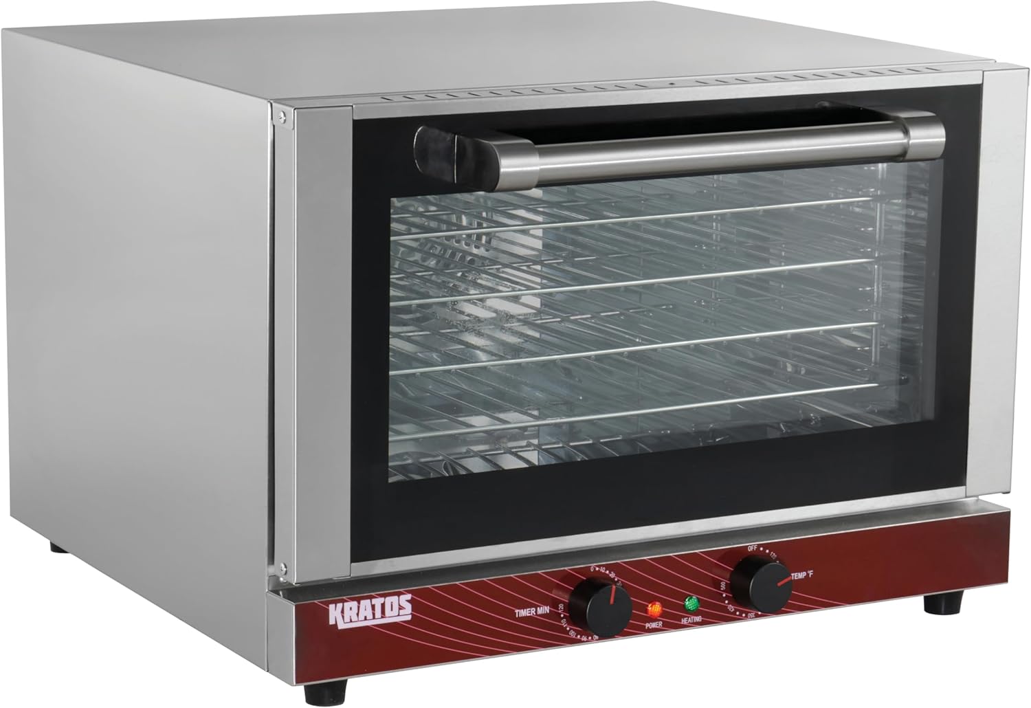 Kratos Commercial Countertop Oven | Half-Size Electric Convection Oven | Holds Four Half Size Sheet Pans | 1.5 Cubic Ft. | ETL Certified | 120V, 1600W (29M-002)