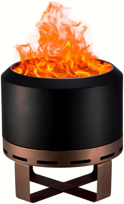 Outdoor Smokeless Fire Pit Stove 18'' for Camping Bonfire, Wood Burning Fire Place Firepit with Stand for Patio Backyard Outside