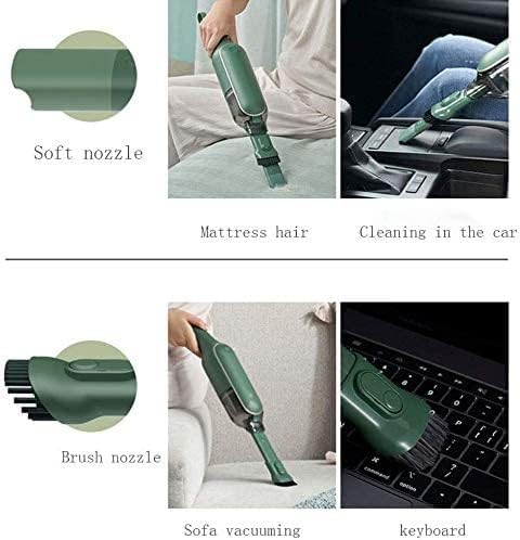 Cordless Handheld Vacuum Cleaner Rechargeable, with Display USB 2500Mah Rechargeable, 5000PA Suction Power, Multi-Functional Home/Office Cleaner Energy-Saving and Silent (Color : White)