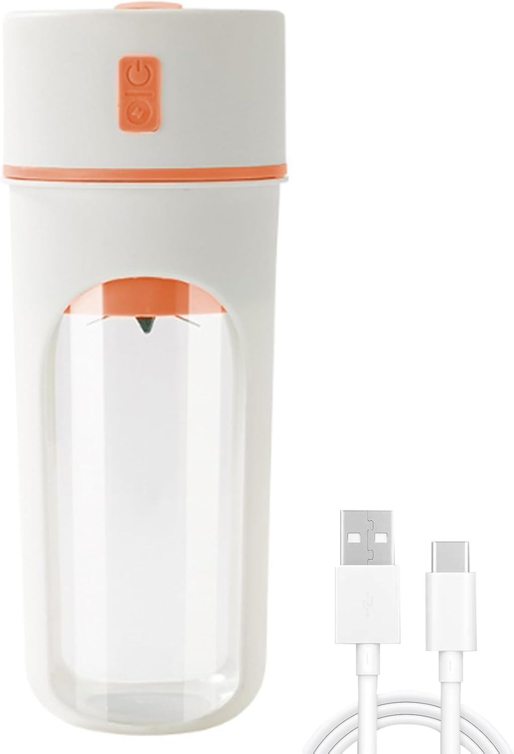 Portable Blender, 480ml Portable Juicer Blender with 6-Blade, Portable Blender Cup for Shakes and Smoothies, USB Blender for Office, Gym, Kitchen, Travel, Portable Blender