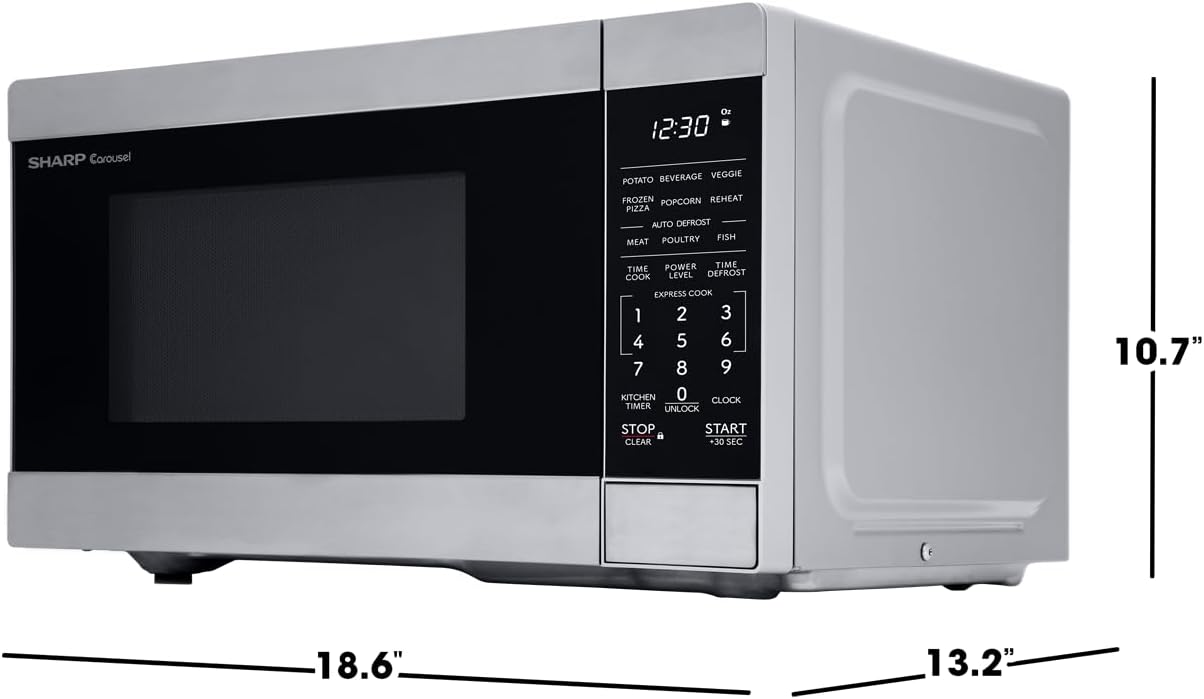 SHARP Countertop Microwave Oven with Removable 10.6