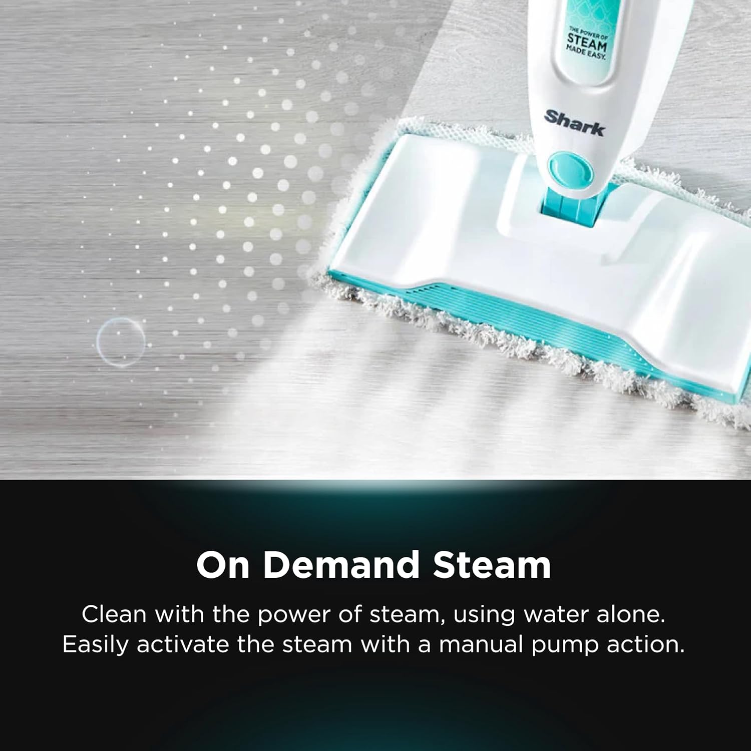 Shark Steam Mop Hard Floor Cleaner for Cleaning and Sanitizing with XL Removable Water Tank and 18-Foot Power Cord (S1000A),White