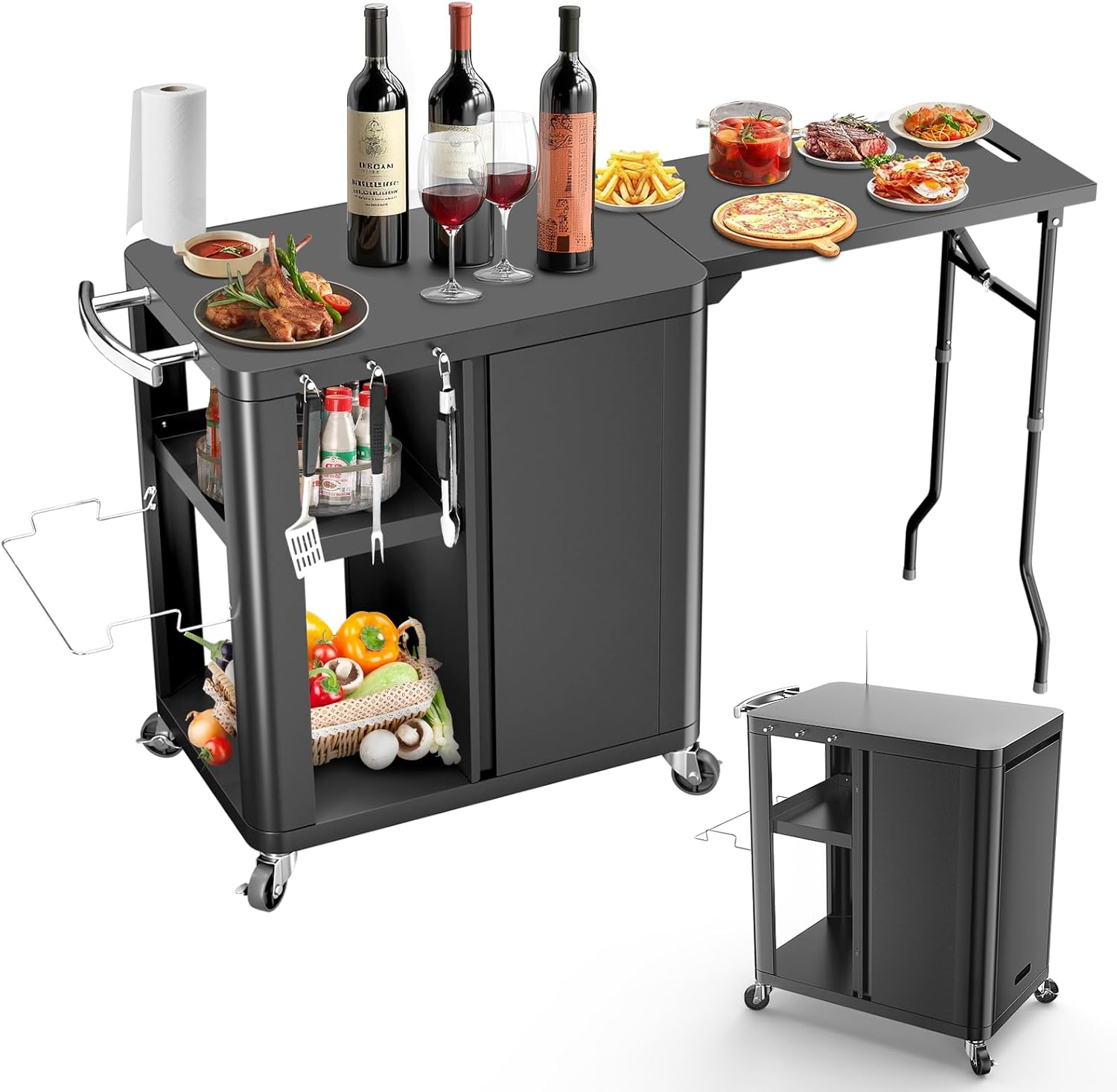 Outdoor Grill Table Cart 57
