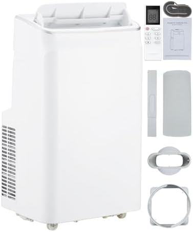 12,000 BTUs Portable Air Conditioners, 3-In-1 Portable AC Unit with Built-In Cool, Dehumidifier & Fan Modes for Room Up to 550 Sq.Ft., Remote Control, Sleep Mode, 24Hrs Timer