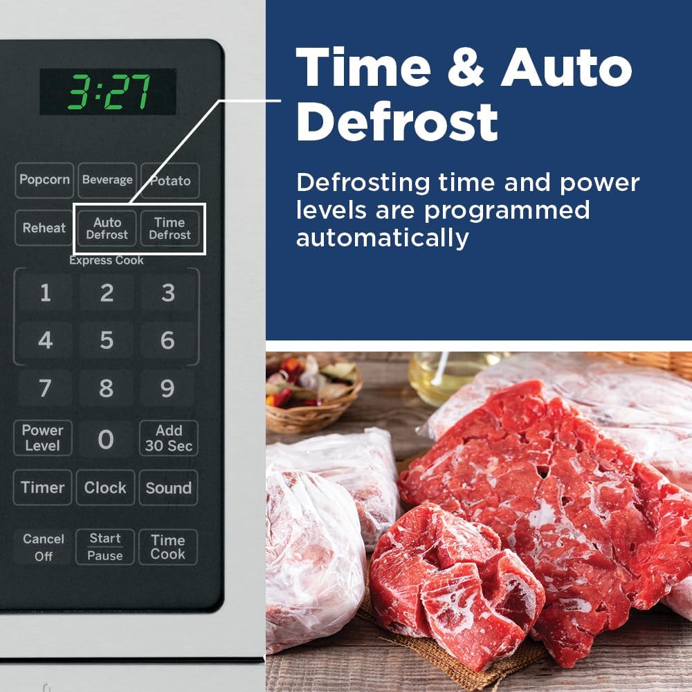 GE Countertop Microwave Oven | 0.7 Cubic Feet Capacity, 700 Watts | Kitchen Essentials for the Countertop or Dorm Room | Black