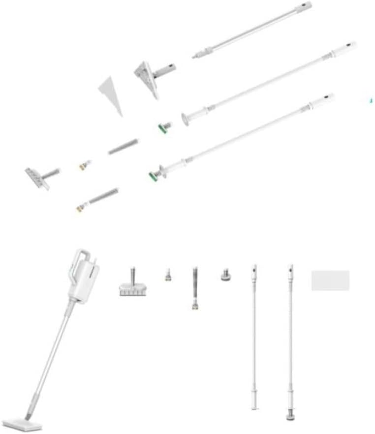 All-in-one Steam Mop and Detachable Handheld Cleaner, 5 Large Brush Heads, 360ml Powerful Cleaner, Multifunctional Floor Steamer for Carpet, Laminate, Tile, Car (Color : Gray)