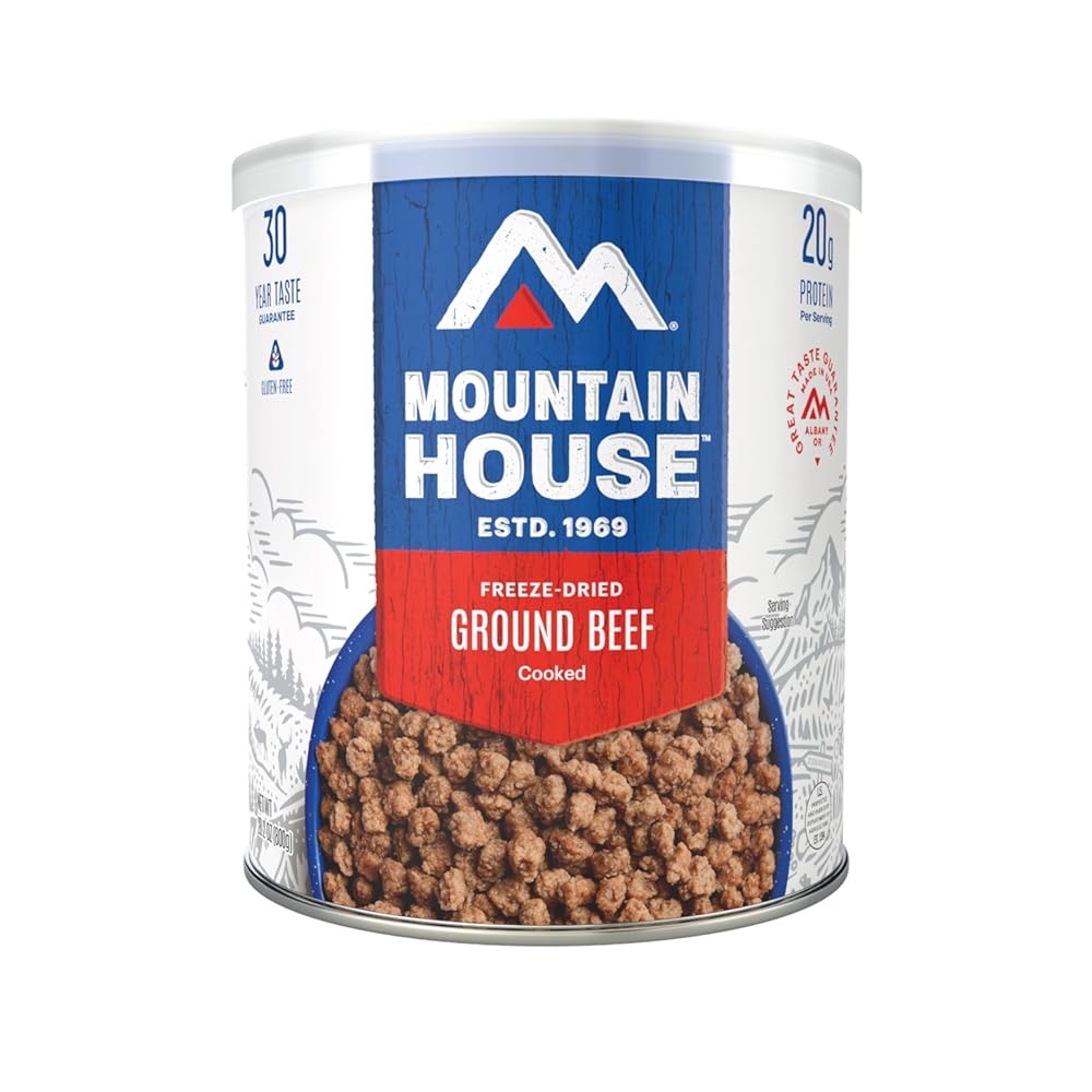 Mountain House Ground Beef #10 Can | Freeze Dried Survival & Emergency Food | Gluten-Free | 22 Servings