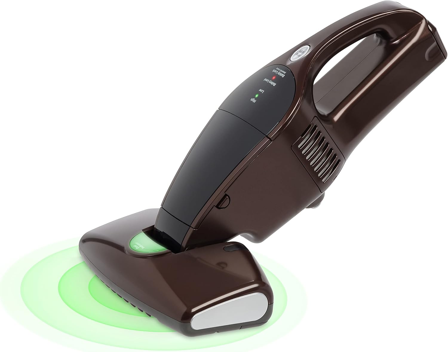 IRIS USA Cordless Mattress Vacuum Cleaner with Sensor Technology, 5 Power Levels, Washable Filter, Rechargeable Lithium-Ion Battery, Espresso