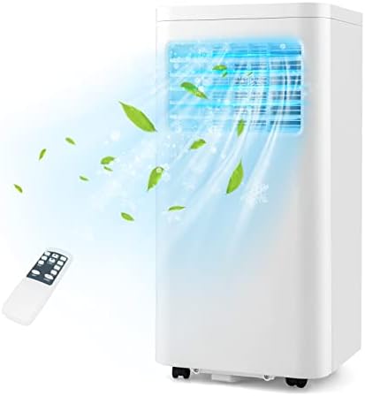 PETSITE 8000 BTU Portable Air Conditioner, 3-in-1 AC Unit with Remote Control, 24H Timer, Window Kit, Personal AC Cooling Unit for Bedroom, Cools up to 250 Sq. Ft