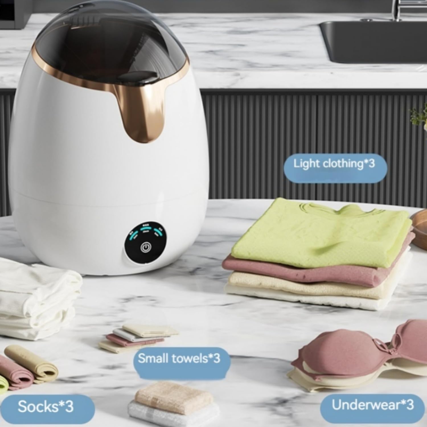 Mini Underwear Washing Machine Semi-Automatic Washing,Spin-Drying Dual-Purpose Underpants Washer (khaki)