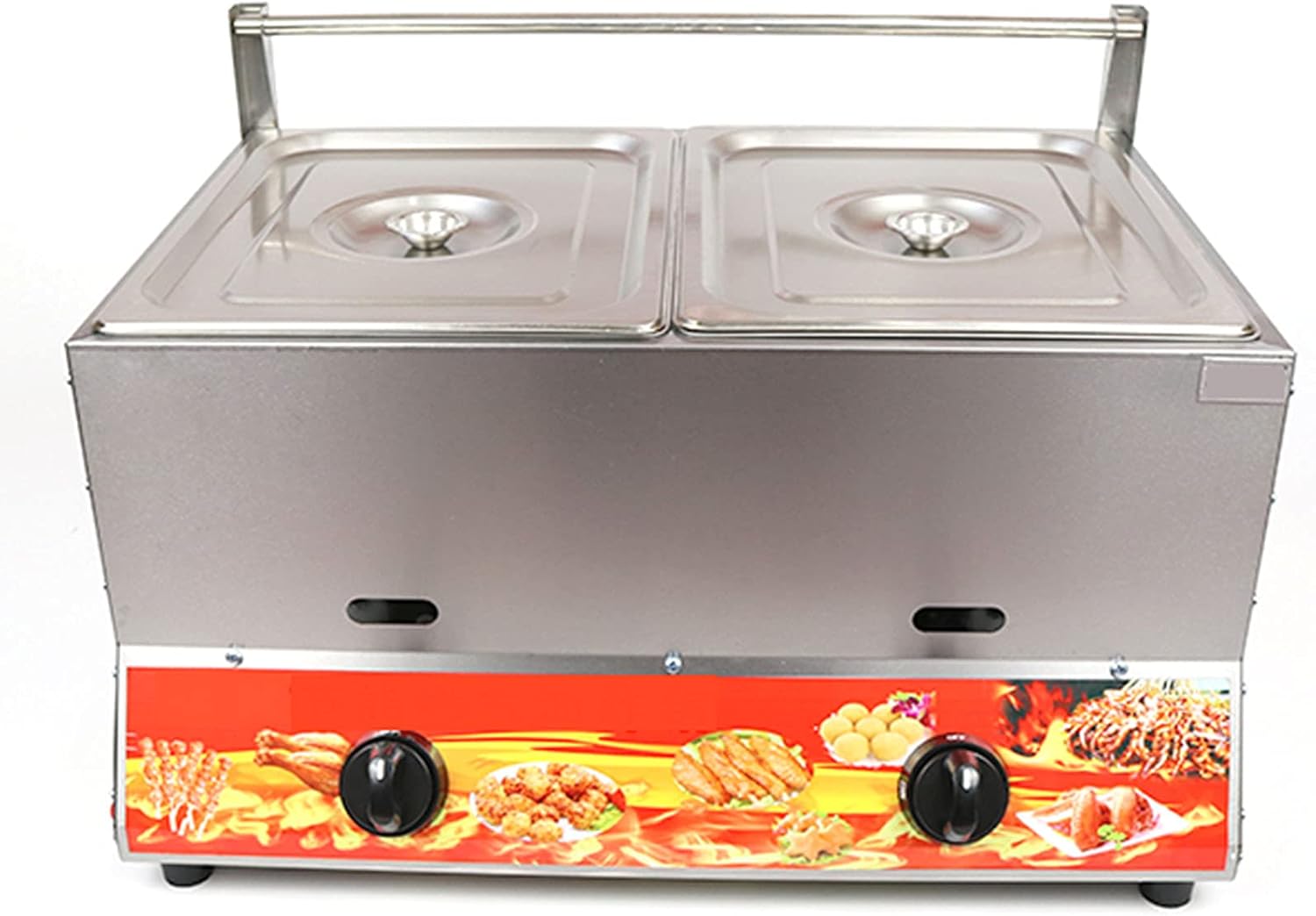 Lgp Stainless Steel Gas Fryer 22L Commercial Multifunction Large Capacity Gas Fryer Adjustable Firepower With Basket And Lid For French Fries Donuts Fish Easy To Rice,Natural Gas