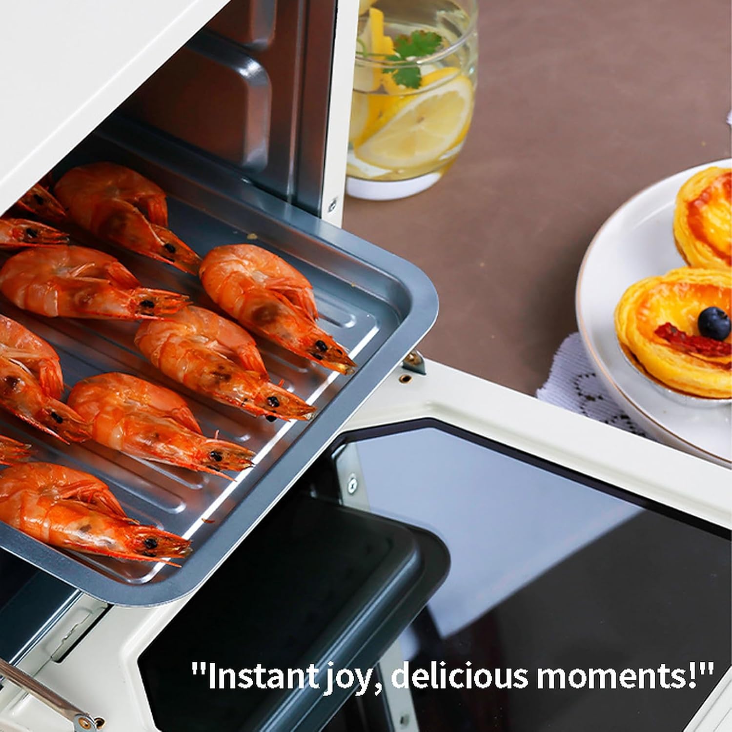 15L Mini Electric Oven, Compact Countertop Toaster Oven with Timer & Adjustable Temperature, Stainless Steel Multi-Function Oven for Baking, Roasting, Grilling, Ideal for Small Kitchens