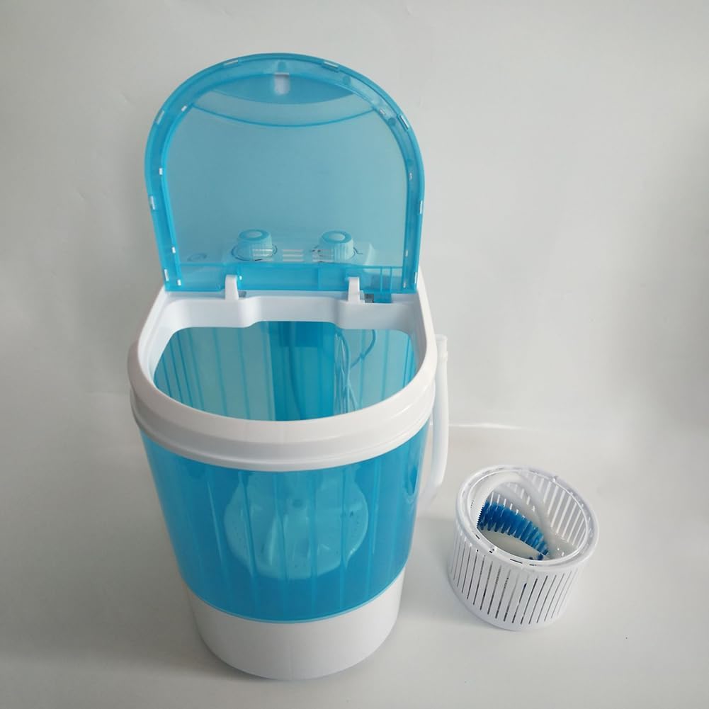 Compact Electric Single Barrel Shoe Washer, 4.5Kg Capacity Rotary Washer Dryer, Freestanding Shoe Washer, Top Loading Washing Machine, 2 in 1 Mini Single Barrel Washing Machine