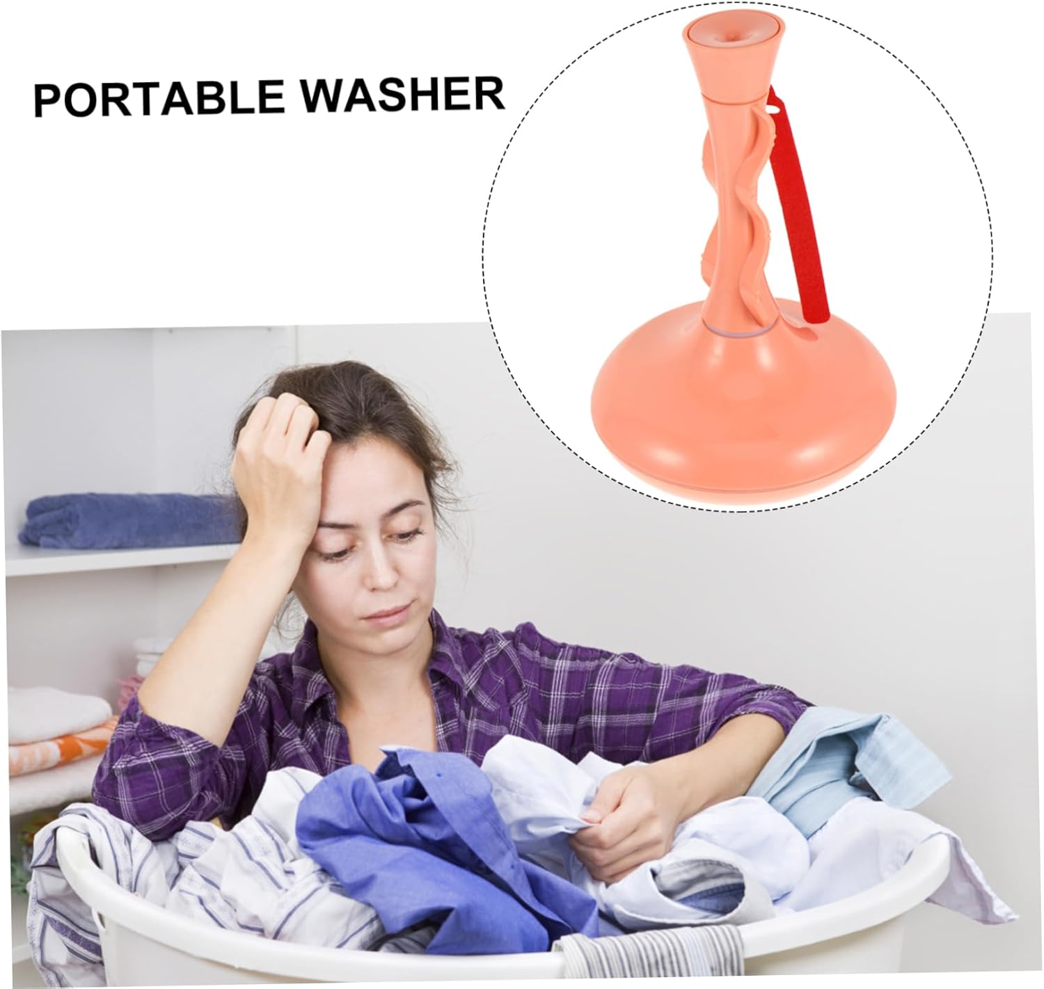 VILLCASE 360degree Portable Washing Machine Sonic Rotation Laundry Machine Dryer