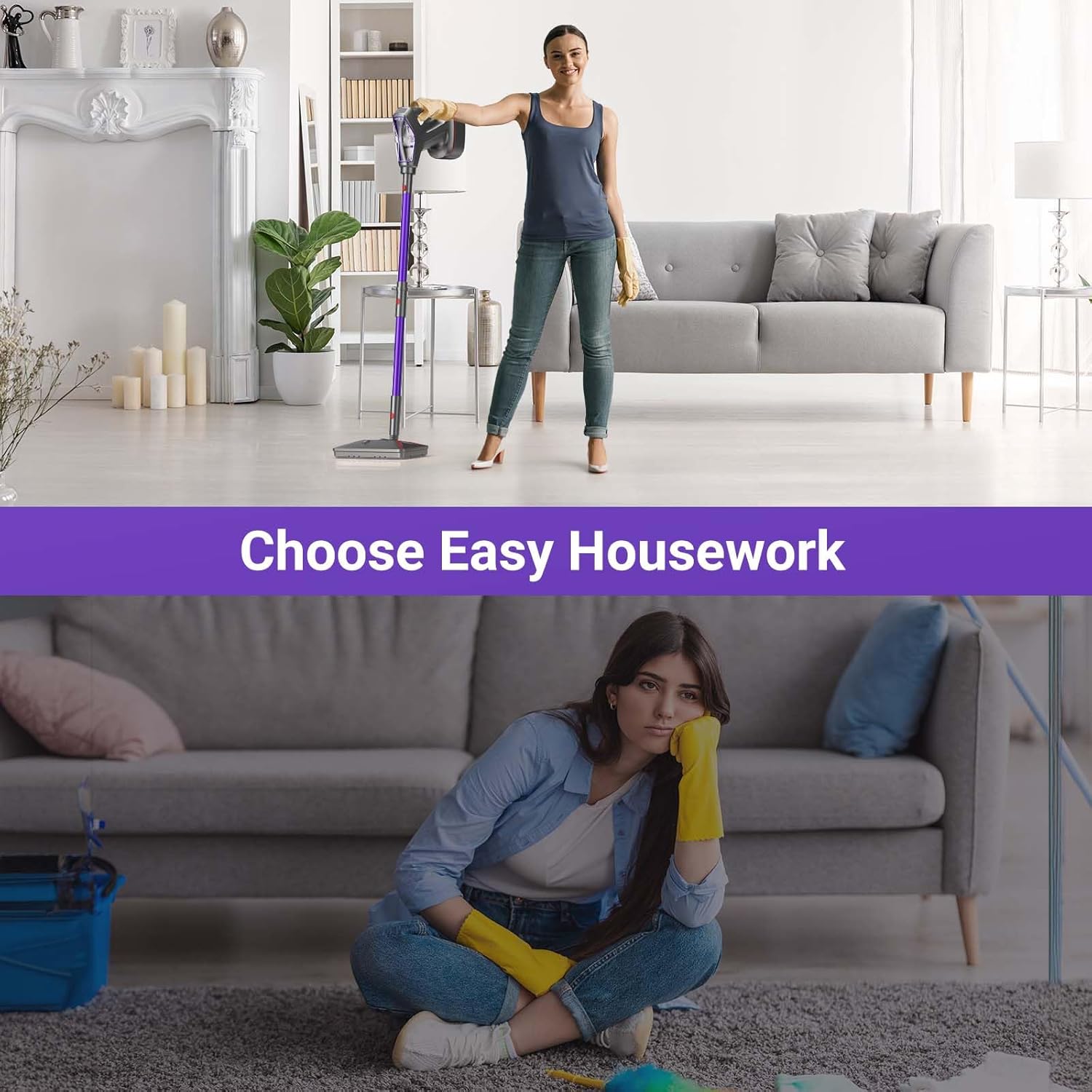 Heavy Duty Power Steamer 3-in-1 Steam Mop and Handheld Steam Cleaner for Home, Garage, Workshop, Hardwood, Tile, Walls, Grout, Windows, Furniture, Deck, with Wall Mount and Cord Storage