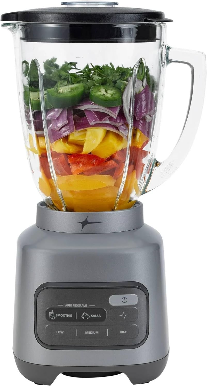 One-Touch Glass Blender; 8-Cup Glass Jar Smoothie Blend