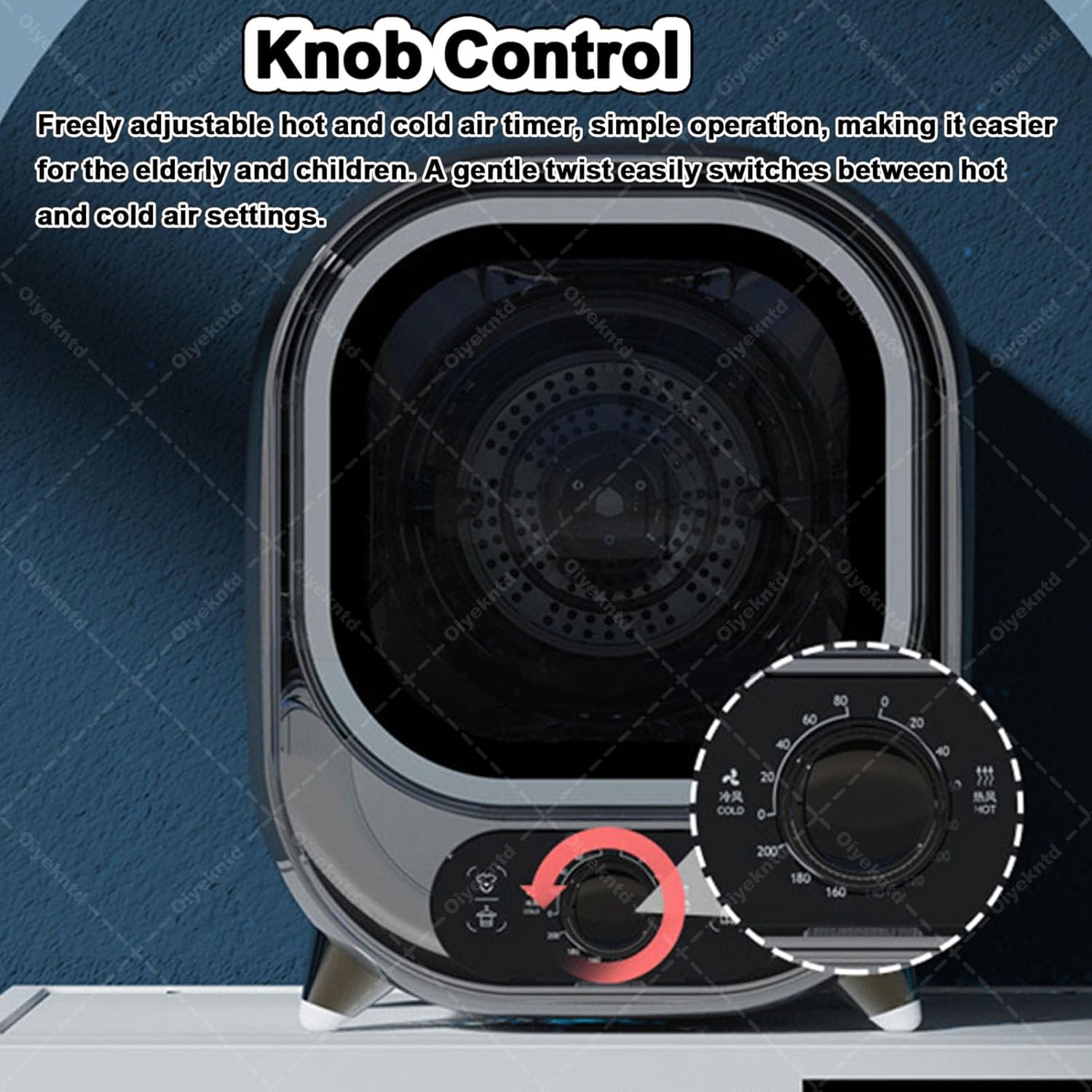 Small Portable Vented Tumble Dryer, Compact Condenser Tumble Dryer, Perfect for Counter Top or Wall Mounted Use with Dual Temperature Control Probe Pink